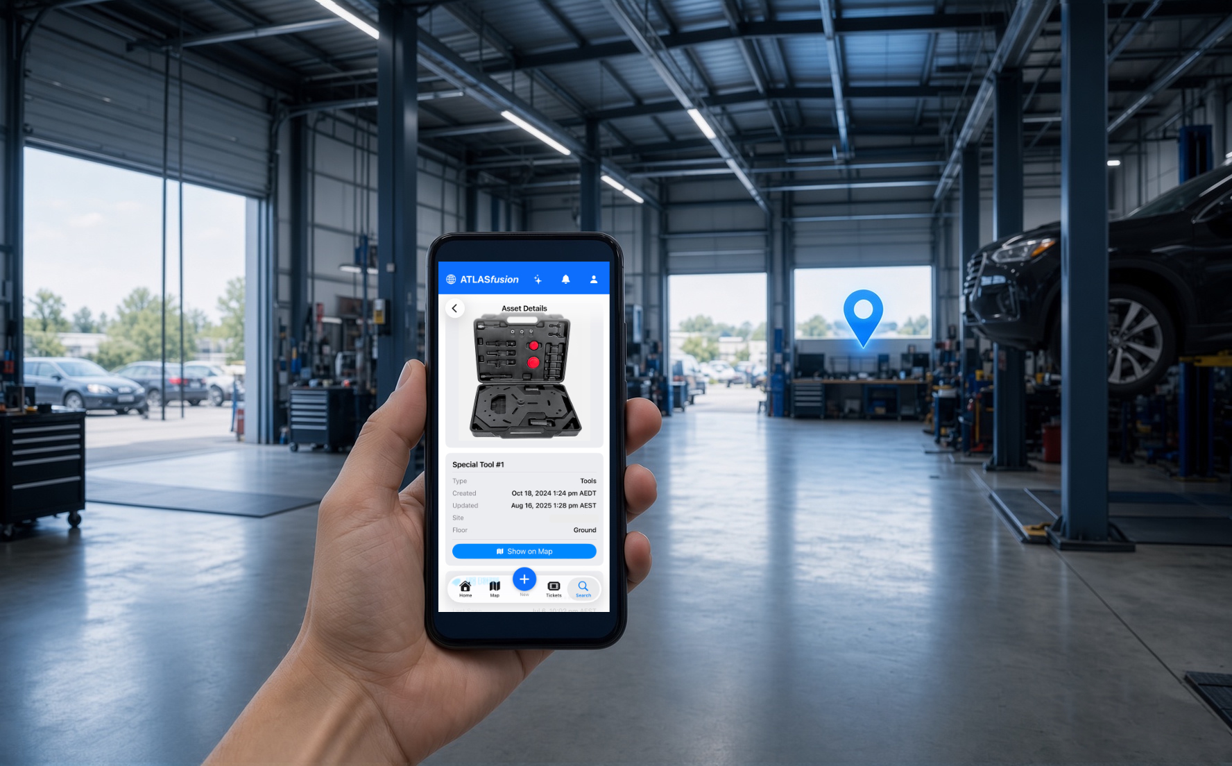 ATLASfusion direct find guiding a user to a tagged asset